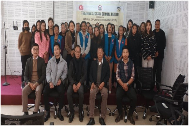 Participants along with the CMO Mokokchung and medical officers during the oral health training held at CMO conference hall Mokokchung on January 19.